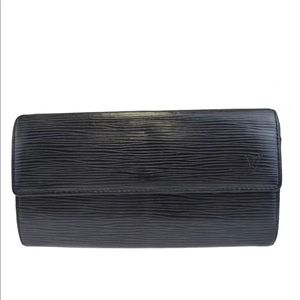 Vintage Louis Vuitton Epi Black Long Wallet